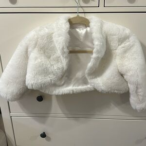Child’s faux fur shrug